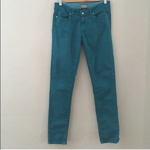 Paige turquoise skinny pants. Super soft 25